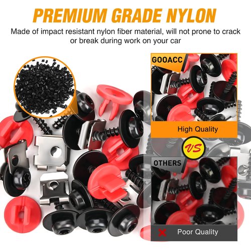 GOOACC 10 Sets Engine Splash Shield Guard Undertray Cover Screws Bolt Nut Clip Torx Pan Head SEMS Tapping Screw for Ford W702413-S450B W702438-S300 Lincoln Continenta