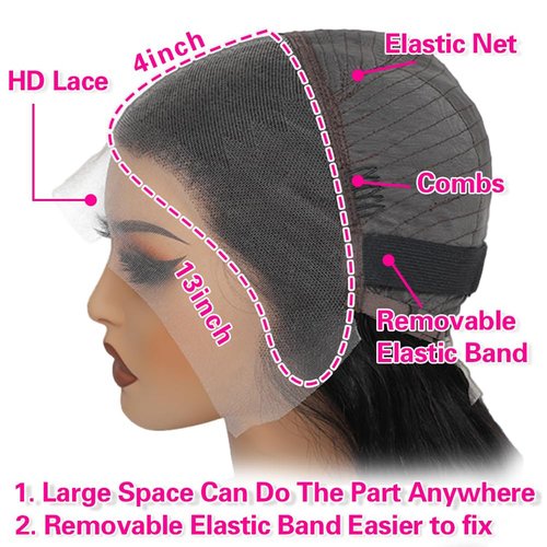 Body Wave Lace Front Wigs Human Hair 13x4 HD Lace Front Wigs for Women 200 Density Glueless Human Hair Wigs Pre Plucked with Baby Hair Natural Hairline 26 Inch