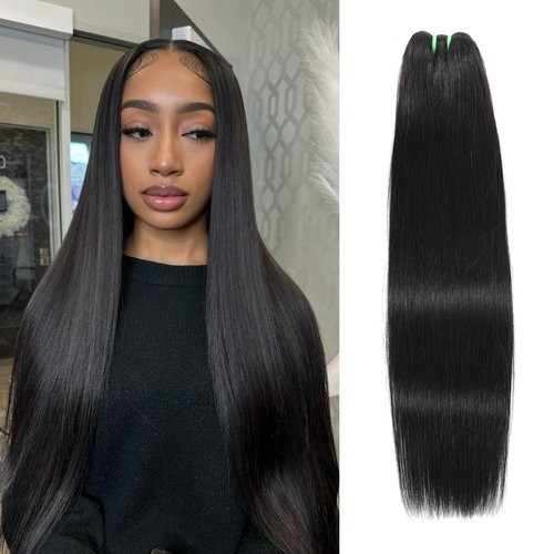 Syrenlore Raw Vietnamese Bundles Human Hair 16 Inch Straight Sew In Thick Bundles Unprocessed Raw Vietnamese 100% Real Virgin Human Hair Bundles Quick Weave Single Bundle for Black Women