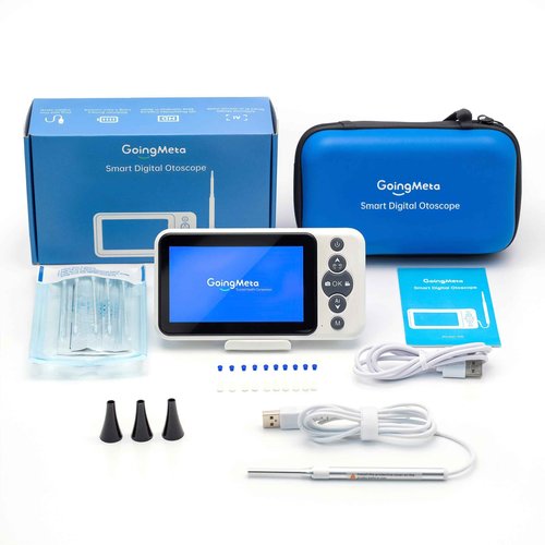 Goingmeta Ear Wax Removal Tool with Camera, Digital Otoscope with Gyroscope - 4.5 Inch HD Screen, 3.9mm Ultra-Thin Probe, 6 LED Light, Video/Photo Capture, 3000mAh Battery & 4GB SD Card