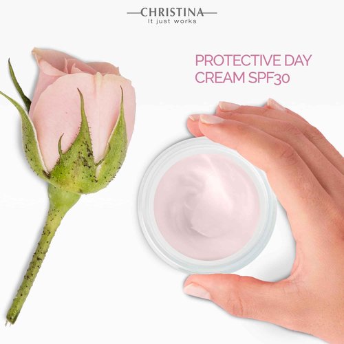 -CHRISTINA- Muse Protective Day Cream with SPF 30 and Hyaluronic Acid | Hydrating Cream for Face | Shields Face Skin | Face Moisturizer for Normal & Dry Skin 50ml