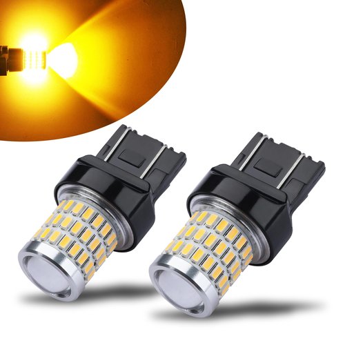 iBrightstar 7443 LED Bulb Amber, 7440 LED Turn Signal Bulbs Super Bright for Blinker Lights and Turn Signal Lights, 2 Pack