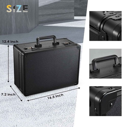 Yueieoun Barber Case with Clippers Sliding Tray, Profesional Barbers Briefcase Tool Case, Barber Cases for Clippers and Supplies, Hair Scissors Trimmer Organizer, Salon Grooming Hard Travel Suitcase