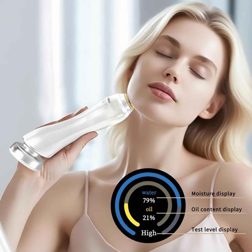 5-in-1 Beauty Massager for Face and Neck, Facial Massager for Skin Care, Red Light, Thermal, and Vibration Technologies, Improve, Firm,Tightening and Smooth Has Skin Detection Function