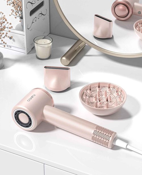 Hair Dryer with Diffuser, CONFU Hair Dryers for Women, Diffuser Hair Dryer High Speed Professional Ionic Blow Dryer for Fast Drying, Hair for Curly Hair for Home Travel