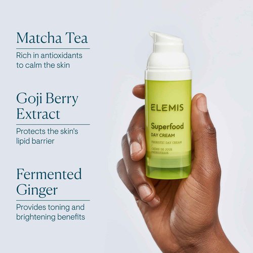 ELEMIS Superfood Day Cream | Vitamin-Rich Lightweight Prebiotic Daily Moisturizer Replenishes, Hydrates and Protects for Radiant, Healthy Skin | 50 mL