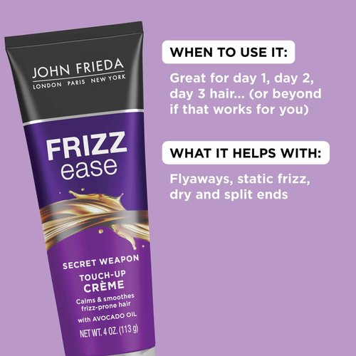 John Frieda Frizz Ease Secret Weapon Touch-Up Crème, Smoothing Cream for Flyaways, Frizz-Free & Split Ends, Infused with Avocado Oil to Seal in Moisture and Eliminate Flyaways, 1 Oz, Pack of 24