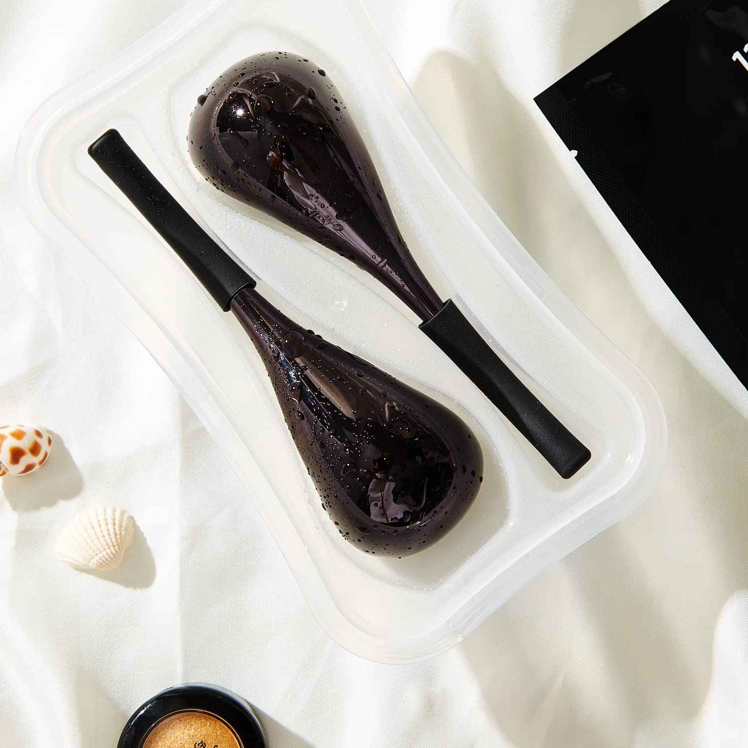 Pfefe Cryo Sticks for Face, Ice Globes Cryo Globes for Facials, Esthetician Supplies Gifts, Unbreakable Stainless Steel Ice Roller Cooling Spa Balls with Storage Case