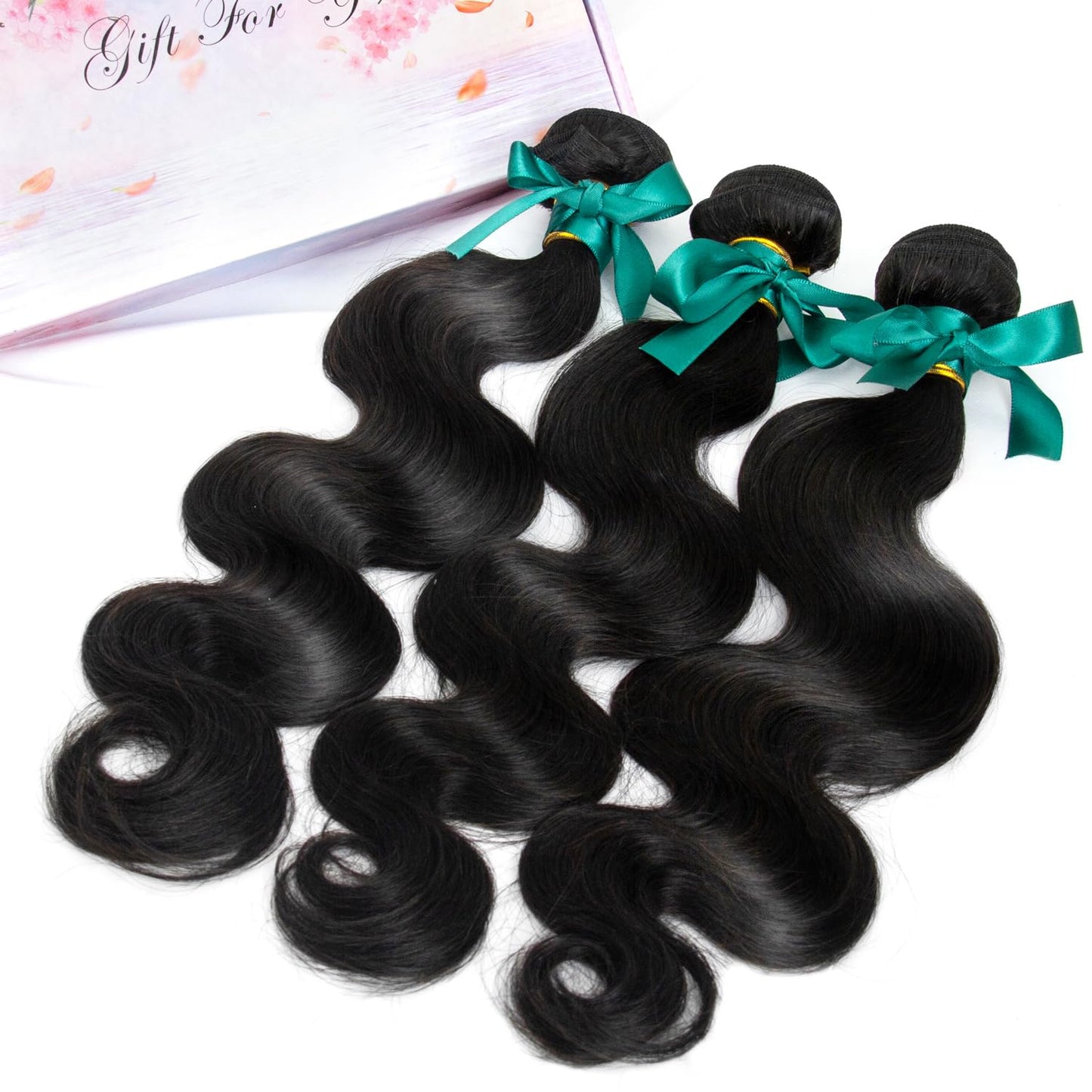KRN Body Wave Bundles Human Hair 12 14 16 Inch 14A Raw Human Hair Bundles 100% Unprocessed Brazilian Virgin Hair Body Wave Bundles Natural Color