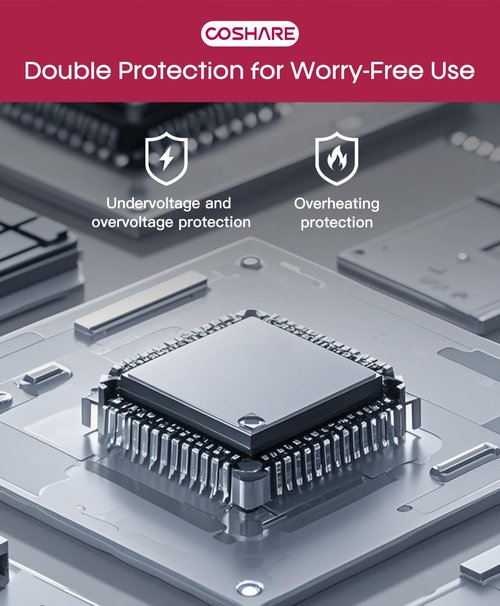 Coshare Hair Dryer, 800 Million Negative Ionic Blow Dryer, 110,000 RPM Low Noise Thermo-Control Hair Dryers, High-Speed Travel HairDryer for Women, No Heat Damage Care