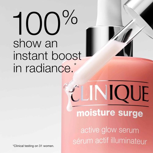 Clinique Moisture Surge Active Glow Serum with Lactic Acid, Hyaluronic Acid + Vitamin C | Hydrating, Lightweight + Oil Free, 1.7 fl. oz.