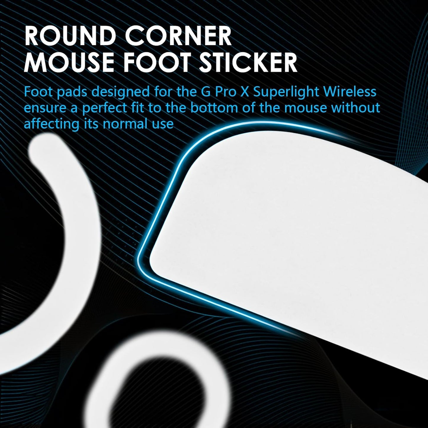 2 Pack MX Master 3/3S Wireless Gaming Mouse Feet Sliding Stickers, Wear-Resistant Smooth Mice Glass Skates Pad Compatible with Logitech Mouse Feet Replacement (Glide Mice Skates, White PTFE)