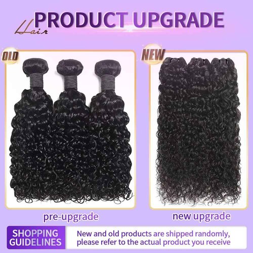 Water Wave Human Hair Bundles 18 20 22 Inch 12A 100% Unprocessed Remy Wet And Wavy Bundles Human Hair Brazilian Curly Wave Bundles Water Wave Bundles Full And Thick Black Color
