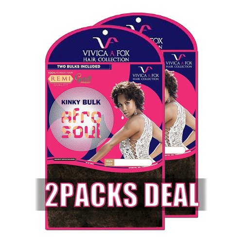 [2PACKS DEAL] VIVICA A FOX 100% HUMAN HAIR REMI AFRO SOUL KINKY BULK 16" - HKBK16-V (1)
