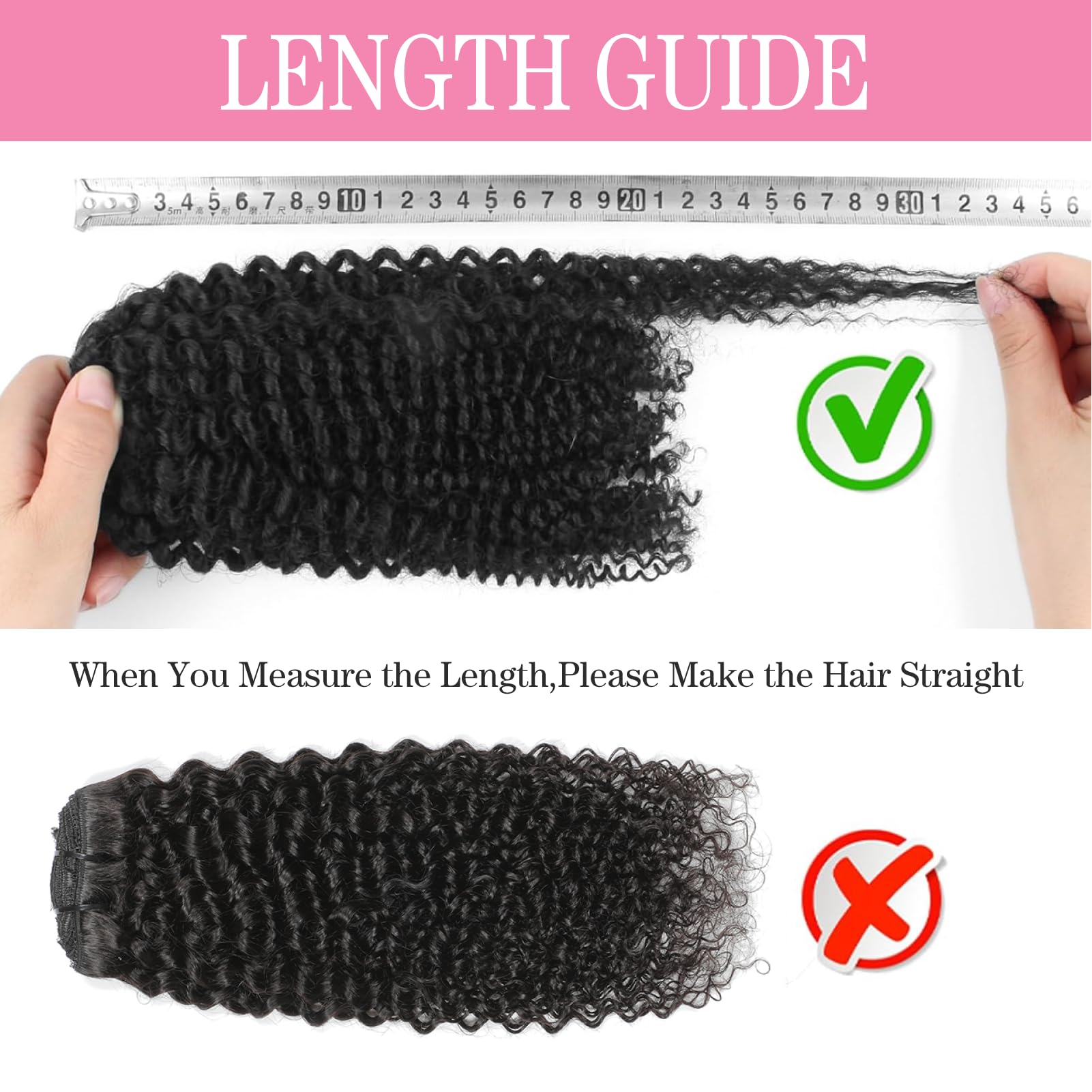 Geogroket Kinky Curly Clip in Hair Extensions for Women 3C 4A Kinky Curly Clip ins 10A Brazilian Virgin Human Hair Extensions 16pcs 240g/set 18 Inch Natural Black