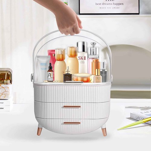 Makeup Organizer for Vanity,Cosmetics Organizer for Skin Care,Ideal Gift for girls,Portable Skincare Organizers,Bathroom Cosmetic Display Cases,Makeup Holder for Dresser and Countertop