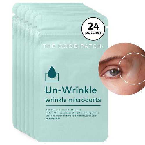The Good Patch Un-Wrinkle Microdart Anti Wrinkle Patches for Crow’s Feet and Between Eyes, Made with Sodium Hyaluronate, Aloe Vera, Peptides, Clinically Proven (24 Total Microdart Patches)
