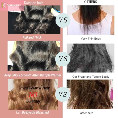 Katspon 12A Human Hair Bundles Body Wave 100% Unprocessed Brazilian Virgin Hair 3 Bundles Human Hair Extensions Quick Weave Human Hair (22 22 22 Inch)