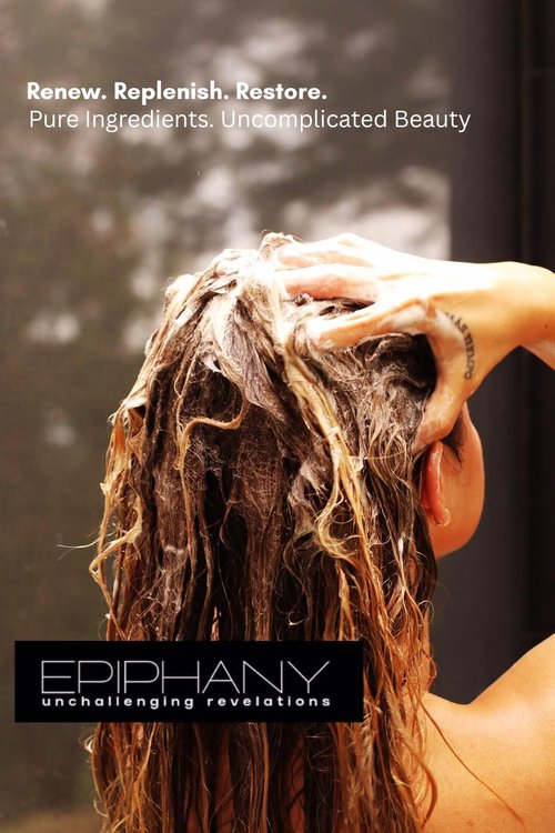 Epiphany Restore Shampoo 33.8 oz – Hydrates & Repairs Dry or Color-Treated Hair – Coconut, Avocado & Argan Oils + Vitamins – UV Protection – Sulfate-Free, Paraben-Free