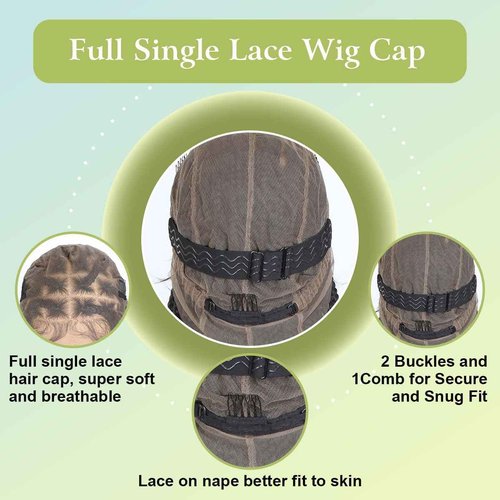 Vecago 36 inch Single Full Lace Braided Wigs for Black Women, 360 HD Lace Knotless Box Braid Wigs with Baby Hair Black Synthetic Braid Wig