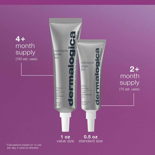 Dermalogica Multivitamin Power Firm Eye Cream for Dark Circles and Puffiness, Contains Antioxidant Vitamins, 1 Fl Oz