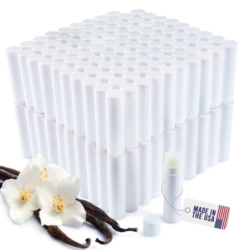 Lip Balm Bulk Unlabeled - Made in USA Bulk Chapstick - Natural Ingredients Vitamin E Shea Butter - Custom Chapstick Bulk For Party & Wedding Favors (200 Count, Vanilla)