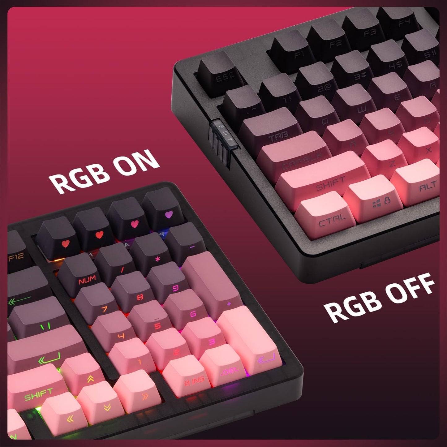 Zornher ZH980 Wireless Mechanical Gaming Keyboard,95% Black & White Hot-Swappable Custom Creamy keyboard With Number Pad,Lighted Up PBT Keycaps,Pre-lubed Linear Switches,RGB Backlit,2.4GHz/USB-C/BT5.0