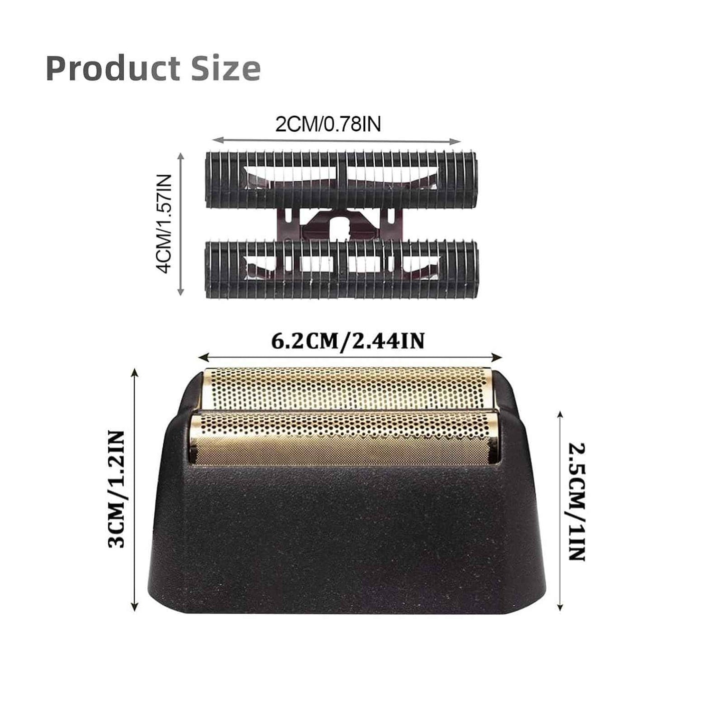 4 Pack Professional 5 Star Series Finale Shaver Replacement Foil and Cutter Bar Assembly Compatible With Wahl Shaver Foil 7031-100, 7043-100 Super Close Shaving Replacement Heads， (Black)