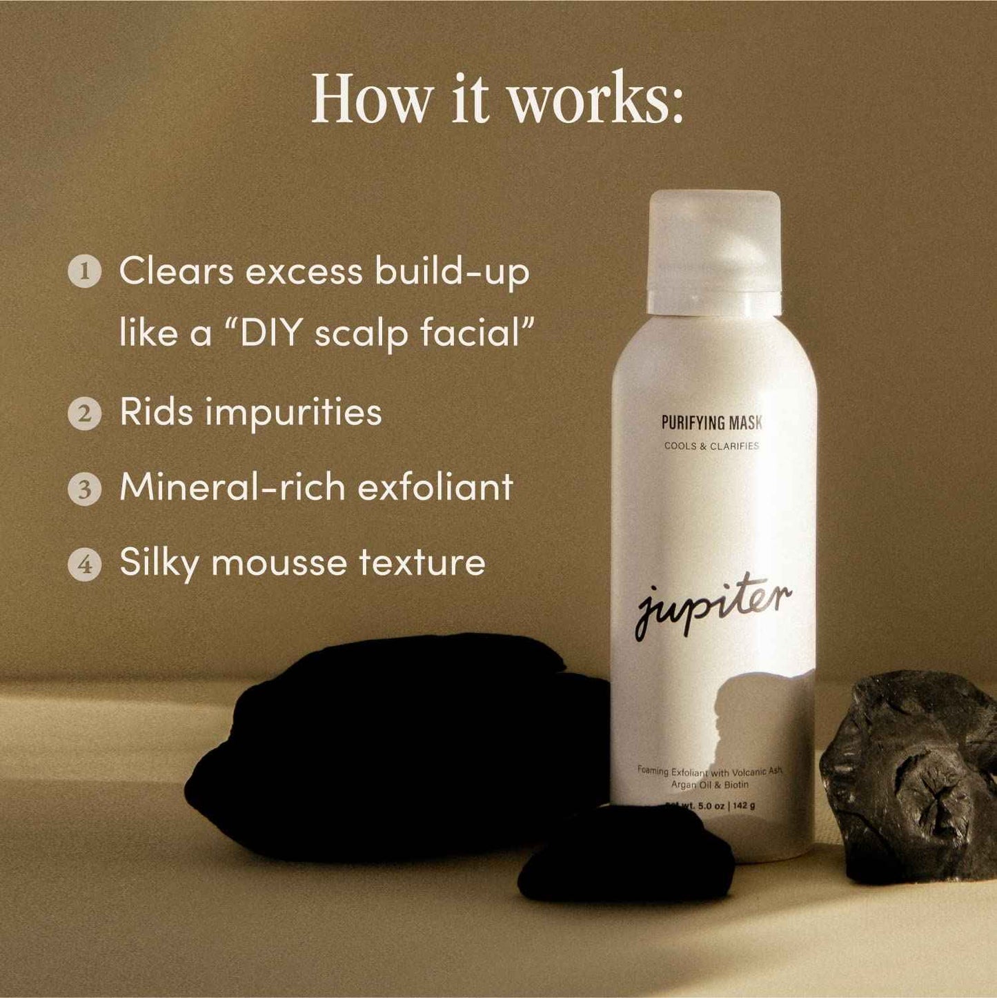 Jupiter Balancing Shampoo, Nourishing Conditioner & Volcanic Ash Scalp Mask Trio - For Dry, Oily, Itchy, Flaky Scalp - Color Safe & Sulfate Free - Vegan