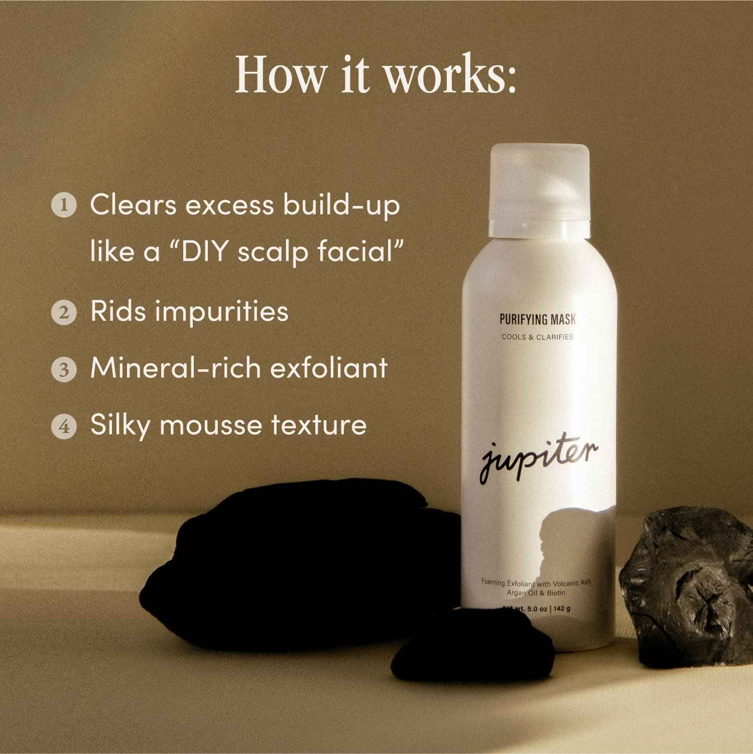 Jupiter Balancing Shampoo, Nourishing Conditioner & Volcanic Ash Scalp Mask Trio - For Dry, Oily, Itchy, Flaky Scalp - Color Safe & Sulfate Free - Vegan