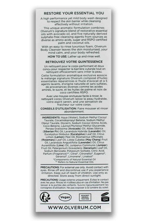 OLVERUM - Natural Body Cleanser | Clean, Vegan Skin Care (8.5 fl oz | 250 ml)