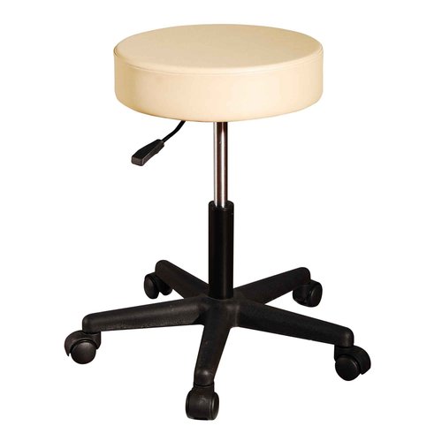 Pneumatic Swivel/Rolling Massage Stool Cream