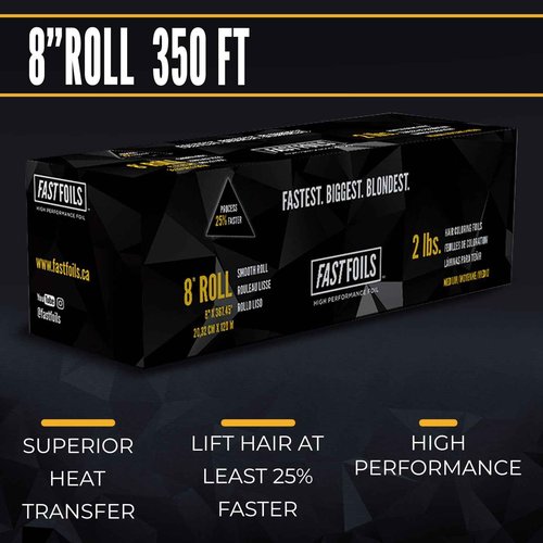 FASTFOILS 8" Hair Foil Roll - Designed for Salon Quality Hair Coloring with Ease - 350 ft