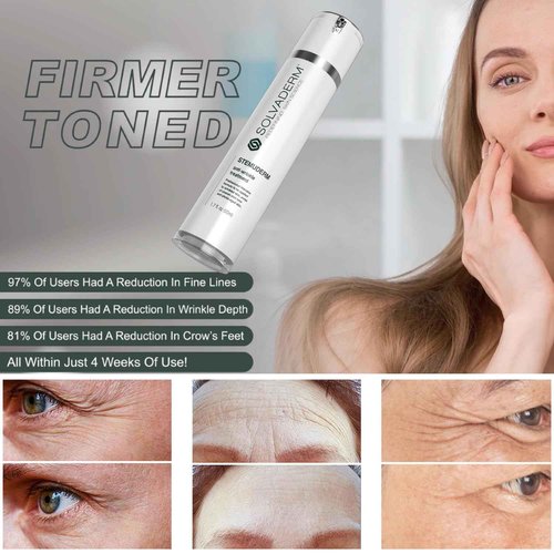 Stemuderm Face & Eye Cream - Anti Aging Skincare - Daily Moisturizer for Fine Lines, Wrinkles & Eyebags - Supports Natural Collagen Production & Elastin - Organic Plant Based Stem Cells - 1.75 fl oz