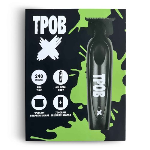 TPOB X Digital Brushless 7200rpm Professional Hair Trimmer Hair Clippers for Men, Psycho Zero Gapped T-Blade Trimmer Cordless Rechargeable Edgers Clippers