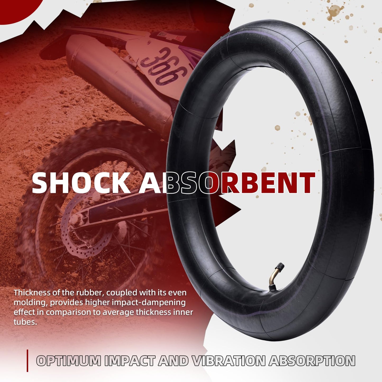 (2 Pack) AR-PRO 3.00/3.50-12" Exact Replacement Dirt Bike Inner Tubes with TR87 Bent Valve Stem - Highly Compatible with Honda CRF50/XR70, Kawasaki KLX 110, and Yamaha TTR90/TTR110