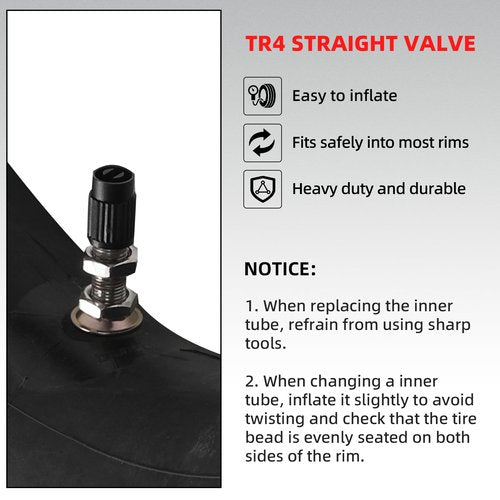 AR-PRO (2-Pack) 3.00/3.50-14 90/100-14 Dirt Bike Inner Tubes with TR4 Straight Valve, Replacement Heavy Duty Inner Tube for 3.50-14, 3.00-14, 80/100-14, 90/100-14 Dirt Pit Bike Tires