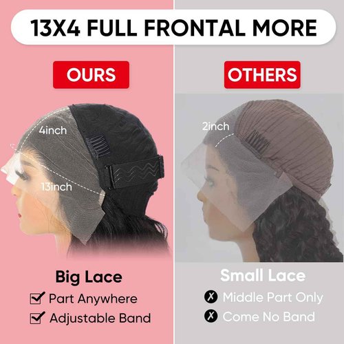 CrownGlory Loose Deep Wave Lace Front Wigs Human Hair Pre Plucked 13X4 Transparent Loose Wave Wig with Baby Hair for Women(Natural Color, 30 Inch)