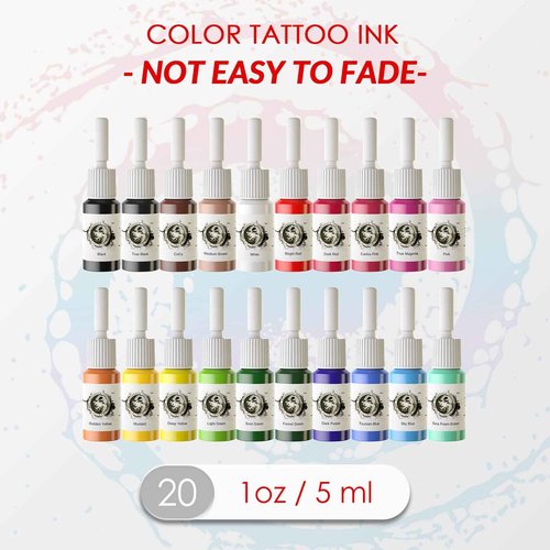 Wormhole Professional Rotary Tattoo Machine Kit - 60 Cartridge Needles, 26 Inks, Power Supply, Complete Pen Kit for Beginners and Artists