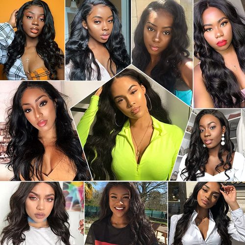 ZevPiul Body Wave Bundles Human Hair Unprocessed Brazilian Virgin 3 Bundles 28 30 32 Inch Natural Black ZevPiul Body Wave Bundle Human Hair Extensions 50 Gram Per Bundle