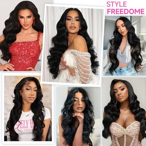13x6 Body Wave Lace Front Wigs Human Hair Pre Plucked with Baby Hair 220% Density Glueless HD Transparent Lace Frontal Wigs Human Hair for Women Natural Color Brazilian Hair 20 Inch