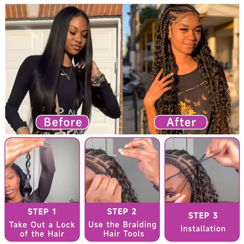 Topnormantic Human Braiding Hair for Boho Braids,Deep Curly Bulk Salt and Pepper Human Hair 100g 2 Bundles/Pack Brazilian Virgin Hair No Weft Wet and Wavy Gray Hair Extensions for Black Women 18 Inch