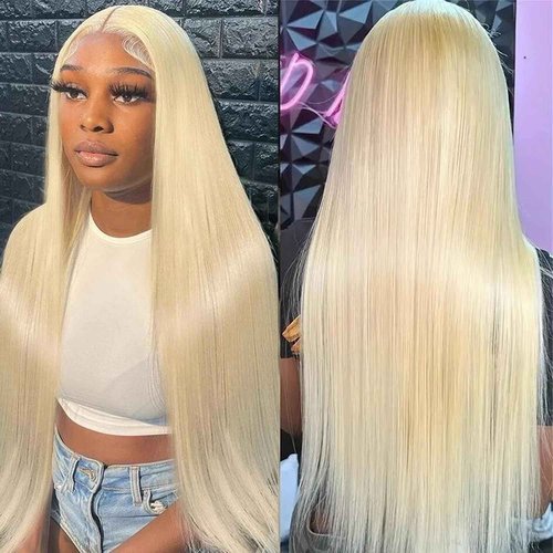Samrabeauty 613 Lace Front Wig Human Hair 13x4 Blonde Lace Front Wigs Human Hair Pre Plucked with Baby Hair 180% Density Straight Lace Frontal Wig Human Hair for Women