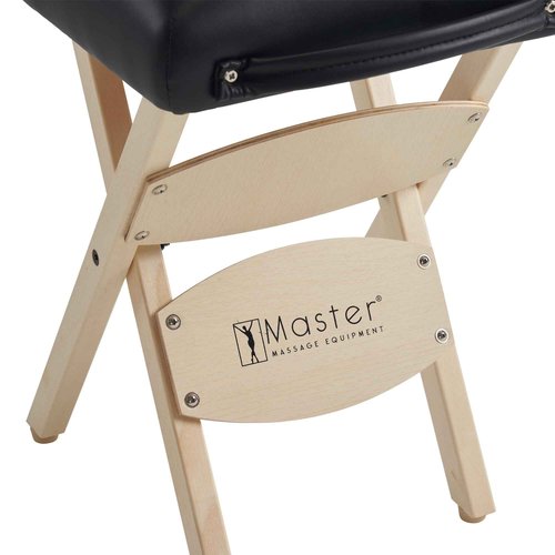 Master Massage Tables Lightweight Wooden Handy Folding Massage Stool, Black