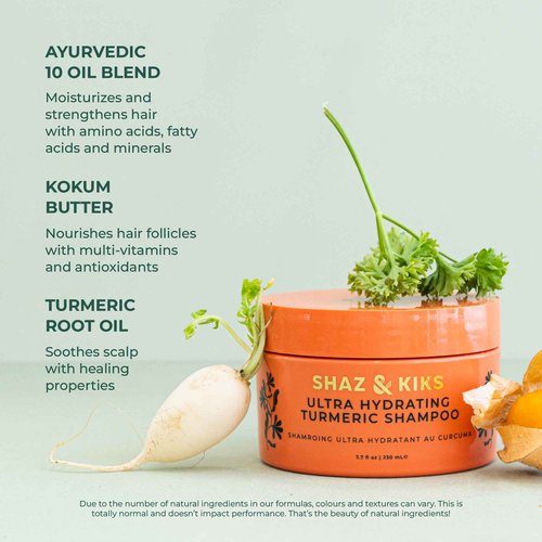 SHAZ & KIKS Ultra Hydrating Shampoo & Conditioner Set for Sensitive Scalp | Deely Hydrate and Soothe Irritation for Dry, Itchy Scalp | Sulfate-Free, Natural, Vegan, Color-Safe | 230ml