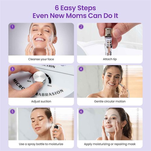 UNOISETION Diamond Microdermabrasion Machine Professional, 3 in 1 Dermabrasion Facial Peeling Skin Care Device for Salon Personal Home Use
