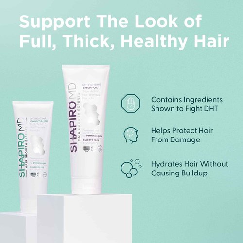 Shapiro MD Hair Growth Experts Thinning Hair Shampoo, Conditioner, Leave-in Foam Bundle for Thicker, Fuller Hair - Unisex-Adults