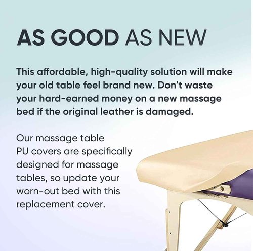 Spa Luxe Vinyl Massage Table Protector Cover Fitted (Black)
