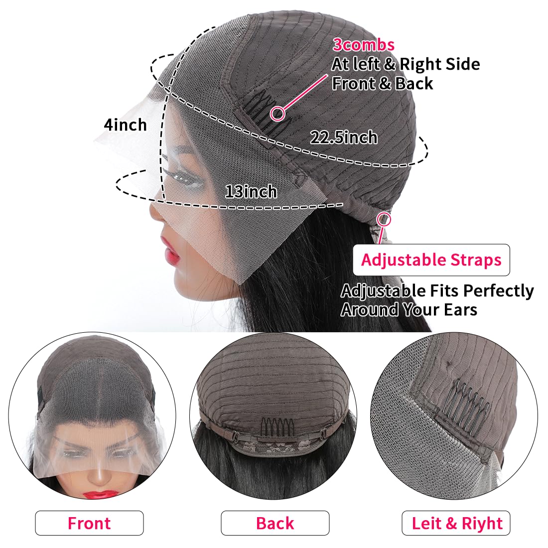 Lovelyworld Deep Wave Lace Front Wigs - Human Hair, 30 inch, 200 Density, HD Deep Curly Lace Front Wig