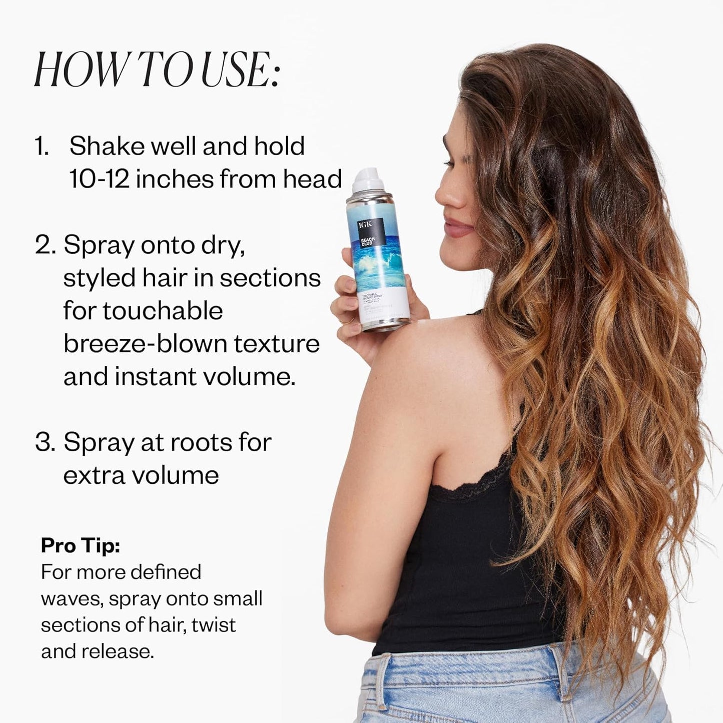 IGK BEACH CLUB Touchable Texture Spray | Hold + Volume + Lightweight | Vegan + Cruelty Free | 5.0 oz (Pack of 2)